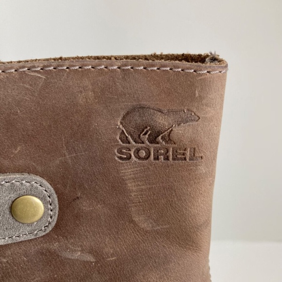 Sorel Women Joan of Arctic Boots Leather Hidden Wedge Lace-Up Round Toe 8 NWOB - Picture 10 of 16